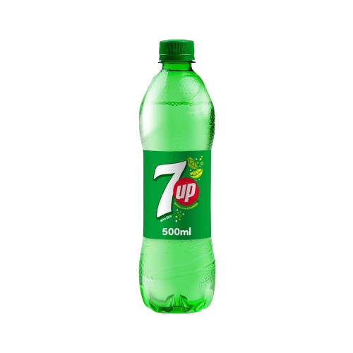 Reference image of the 7UP Original 500 ml PET bottle for trade buyers in Europe