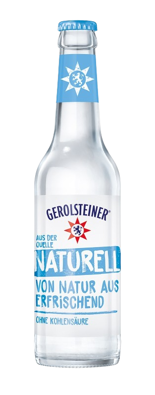 Wholesale bottles of Gerolsteiner mineral water in 0.33L glass