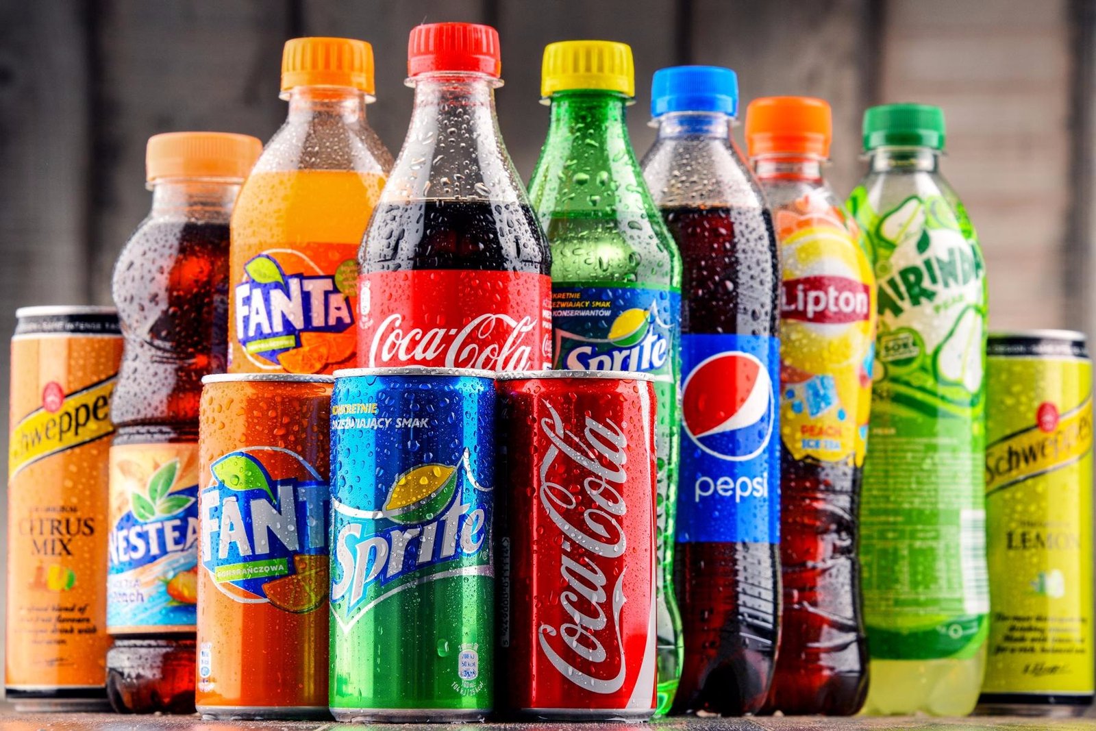 Beverage Distributor United Kingdom 1 Selection of branded soft drinks in cans and bottles