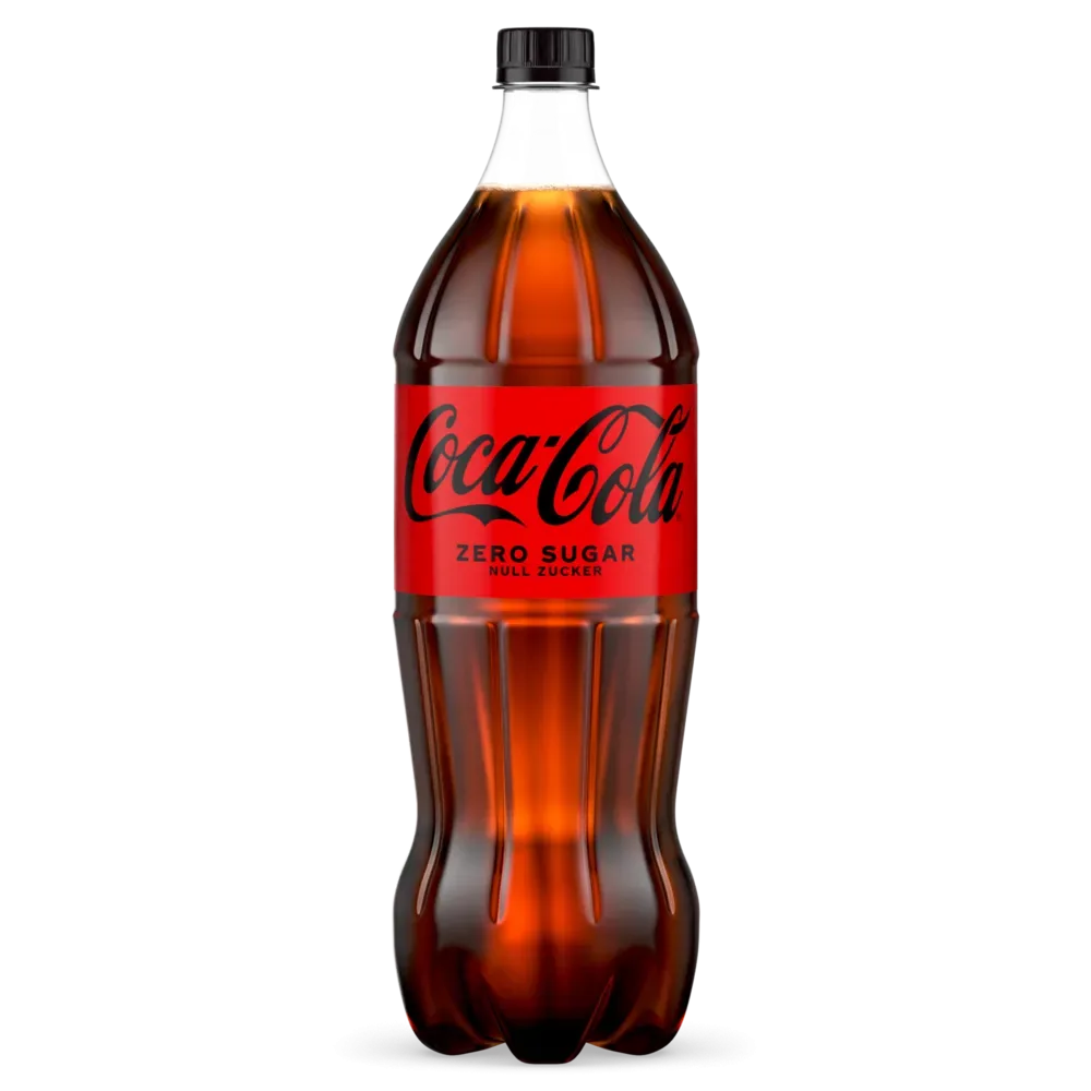 Bottle of Coca-Cola Zero Sugar to help identify the product