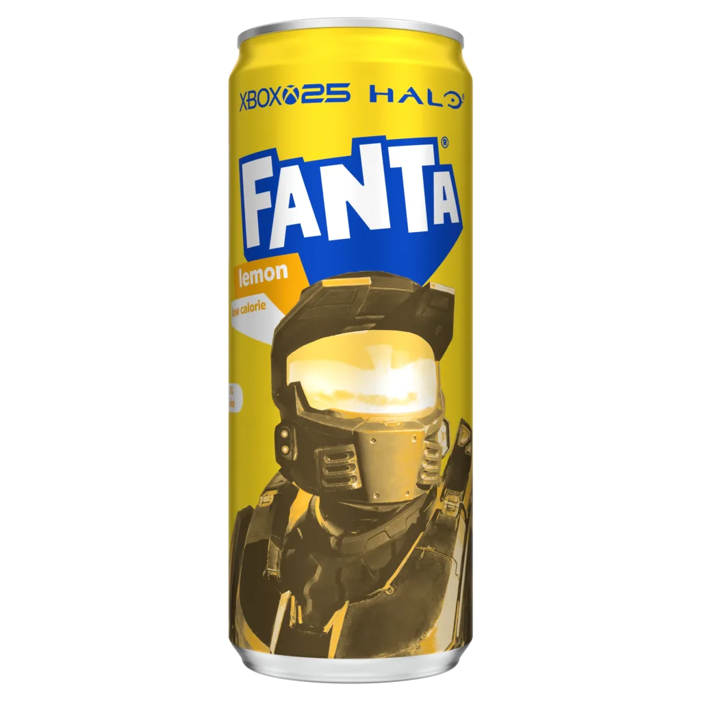 Fanta Lemon can shown so European trade buyers can identify the product