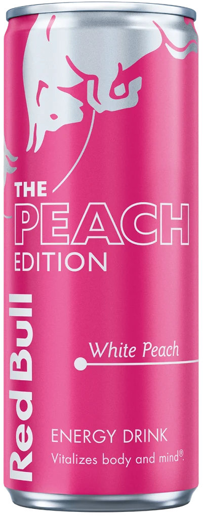 Wholesale case product: Red Bull Peach Edition, white peach, 250 ml